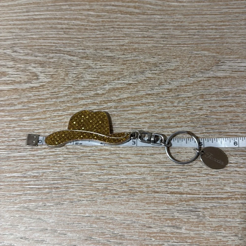 Gold Cowboy Hat Keychain